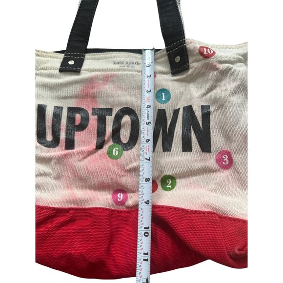 KATE SPADE Uptown Downtown Canvas Tote Shoulder Bag - Picture 7 of 10